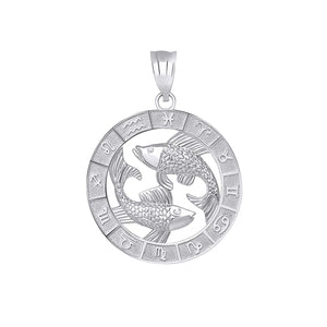 CaliRoseJewelry Sterling Silver Zodiac Pendant