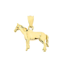 Load image into Gallery viewer, CaliRoseJewelry 14k Pony Horse Pendant Necklace