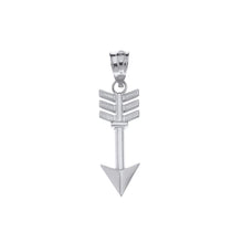 Load image into Gallery viewer, CaliRoseJewelry Sterling Silver Indian Arrowhead Arrow Charm Pendant