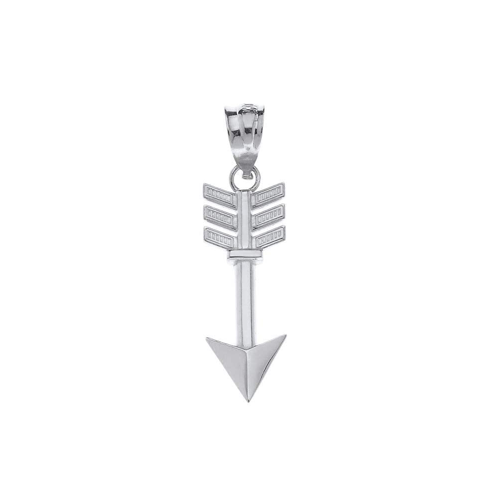 CaliRoseJewelry Sterling Silver Indian Arrowhead Arrow Charm Pendant