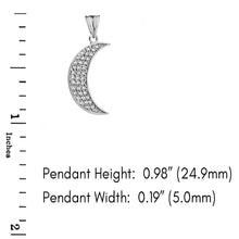 Load image into Gallery viewer, CaliRoseJewelry 10k Gold Crescent Moon Cubic Zirconia Pendant