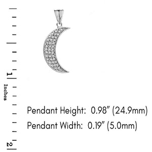 CaliRoseJewelry 14k Gold Crescent Moon Diamond Pendant Necklace