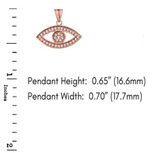 Load image into Gallery viewer, CaliRoseJewelry 14k Gold Evil Eye Diamond Pendant Necklace