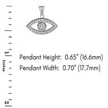 Load image into Gallery viewer, CaliRoseJewelry 14k Gold Evil Eye Diamond Pendant Necklace