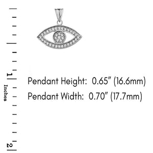 CaliRoseJewelry 14k Gold Evil Eye Diamond Pendant Necklace