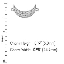 Load image into Gallery viewer, CaliRoseJewelry 14k Gold Sideways Crescent Moon Diamond Bracelet