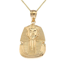 Load image into Gallery viewer, CaliRoseJewelry 10k Egyptian Pharaoh King TUT Pendant Necklace