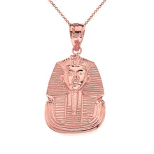 Load image into Gallery viewer, CaliRoseJewelry 10k Egyptian Pharaoh King TUT Pendant Necklace