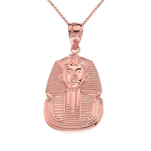 CaliRoseJewelry 10k Egyptian Pharaoh King TUT Pendant Necklace
