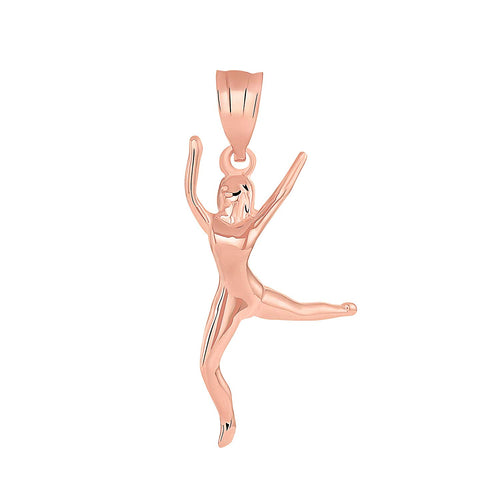 CaliRoseJewelry 14k Gold Celebrating Life Dancing Girl Woman Charm Pendant