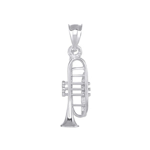 CaliRoseJewelry 10k Gold Trumpet Horn Charm Pendant