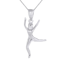 Load image into Gallery viewer, CaliRoseJewelry Sterling Silver Celebrating Life Dancing Girl Woman Charm Pendant Necklace
