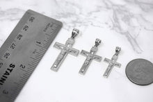 Load image into Gallery viewer, Sterling Silver INRI Crucifix Cross Catholic Jesus Pendant