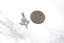 Load image into Gallery viewer, CaliRoseJewelry 10k Rose Stem Charm Pendant