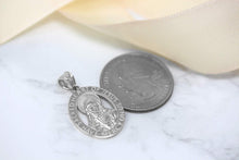 Load image into Gallery viewer, CaliRoseJewelry 14k Sacred Heart Jesus Have Mercy on Us Oval Pendant