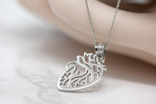 Load image into Gallery viewer, CaliRoseJewelry 14k Anatomical Heart Nurse Doctor Charm Pendant