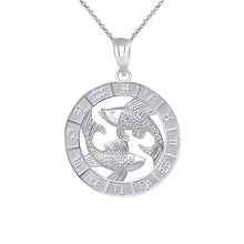 Load image into Gallery viewer, CaliRoseJewelry Sterling Silver Zodiac Pendant Necklace