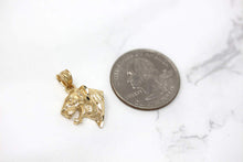 Load image into Gallery viewer, CaliRoseJewelry 14k Gold Tiger Head Charm Pendant