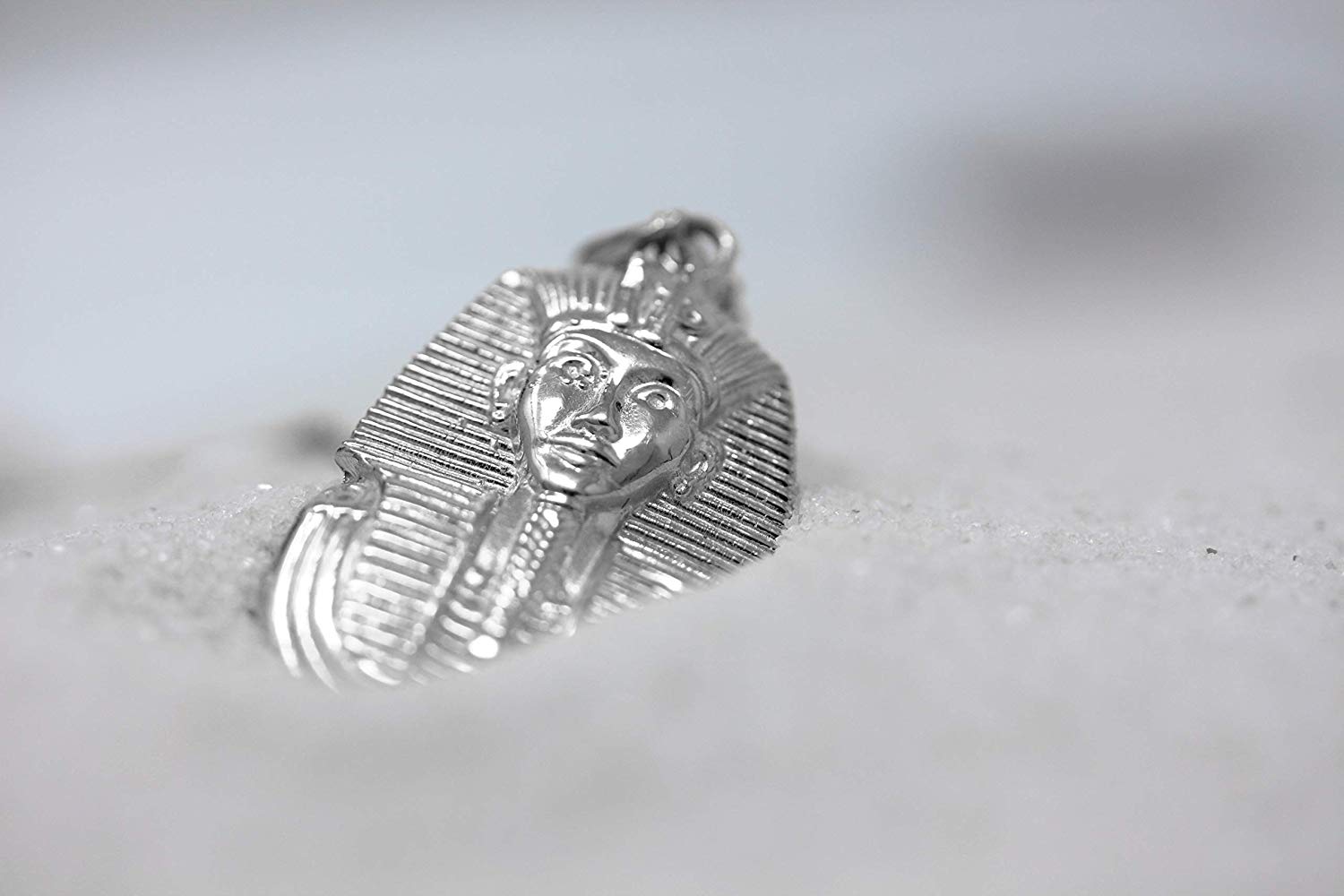 CaliRoseJewelry Sterling Silver Egyptian Pharaoh King TUT Pendant Neck