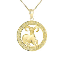 Load image into Gallery viewer, CaliRoseJewelry 14k Yellow Gold Zodiac Pendant Necklace