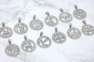 CaliRoseJewelry Sterling Silver Zodiac Pendant Necklace