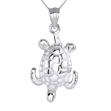 Load image into Gallery viewer, CaliRoseJewelry 14k Gold Lucky Honu Sea Turtle Tortoise Longevity Charm Pendant Necklace