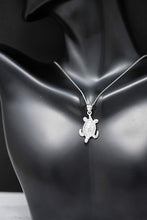 Load image into Gallery viewer, CaliRoseJewelry Sterling Silver Lucky Honu Sea Turtle Tortoise Longevity Charm Pendant Necklace