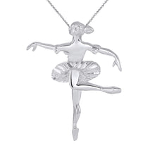 Load image into Gallery viewer, CaliRoseJewelry 14K Gold Ballerina Dancer Ballet Girl Woman Charm Pendant Necklace