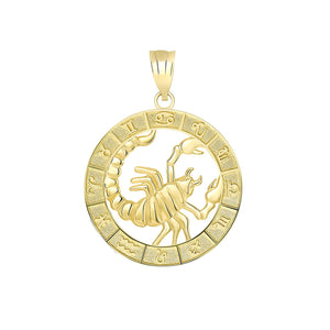 CaliRoseJewelry 10k Yellow Gold Zodiac Pendant