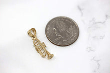 Load image into Gallery viewer, CaliRoseJewelry 14k Gold Trumpet Horn Charm Pendant
