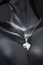 Load image into Gallery viewer, CaliRoseJewelry Sterling Silver Tiger Head Charm Pendant Necklace