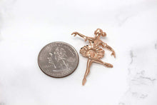Load image into Gallery viewer, CaliRoseJewelry 14k Gold Ballerina Dancer Ballet Girl Woman Charm Pendant