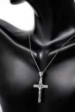 Load image into Gallery viewer, CaliRoseJewelry Sterling Silver INRI Crucifix Jesus on the Cross Pendant Necklace