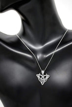 Load image into Gallery viewer, CaliRoseJewelry Sterling Silver Crescent Moon Celtic Triquetra Trinity Knot Pendant Necklace