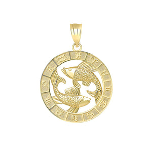 CaliRoseJewelry 10k Yellow Gold Zodiac Pendant