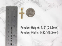 Load image into Gallery viewer, 14k Gold INRI Crucifix Cross Catholic Jesus Pendant Necklace 1.12&quot;