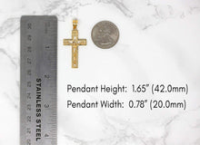 Load image into Gallery viewer, 14k Gold INRI Crucifix Cross Catholic Jesus Pendant 1.65&quot;