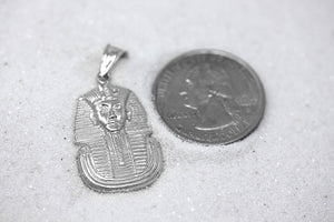 CaliRoseJewelry Sterling Silver Egyptian Pharaoh King TUT Pendant Necklace