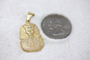 CaliRoseJewelry 10k Egyptian Pharaoh King TUT Pendant Necklace