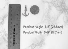Load image into Gallery viewer, CaliRoseJewelry Sterling Silver Anchor Nautical Rope Sailor Navy Charm Pendant
