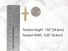 Load image into Gallery viewer, 10k Yellow Gold INRI Crucifix Cross Catholic Jesus Pendant Necklace