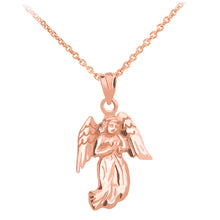 Load image into Gallery viewer, Praying Angel Pendant in Gold - solid gold, solid gold jewelry, handmade solid gold jewelry, handmade jewelry, handmade designer jewelry, solid gold handmade designer jewelry, chic jewelry, trendy jewelry, trending jewelry, jewelry that&#39;s trending, handmade chic jewelry, handmade trendy jewelry, mod-chic jewelry, handmade mod-chic jewelry, designer jewelry, chic designer jewelry, handmade designer, affordable jewelry