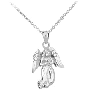 Praying Angel Pendant in Sterling Silver - solid gold, solid gold jewelry, handmade solid gold jewelry, handmade jewelry, handmade designer jewelry, solid gold handmade designer jewelry, chic jewelry, trendy jewelry, trending jewelry, jewelry that's trending, handmade chic jewelry, handmade trendy jewelry, mod-chic jewelry, handmade mod-chic jewelry, designer jewelry, chic designer jewelry, handmade designer, affordable jewelry