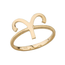Load image into Gallery viewer, Zodiac Horoscope Rings in Gold Rope Band