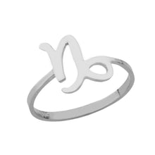 Load image into Gallery viewer, Zodiac Horoscope Rings in Sterling Silver Plain Band