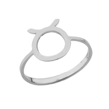 Load image into Gallery viewer, Zodiac Horoscope Rings in Sterling Silver Plain Band