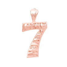 Load image into Gallery viewer, Lucky Seven 7 Pendant In Gold