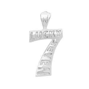 Lucky Seven 7 Pendant In Gold
