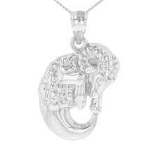 Load image into Gallery viewer, Aries Zodiac Ram Animal Pendant Necklace in Sterling Silver