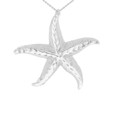 Load image into Gallery viewer, Beautiful Starfish Pendant in Sterling Silver - solid gold, solid gold jewelry, handmade solid gold jewelry, handmade jewelry, handmade designer jewelry, solid gold handmade designer jewelry, chic jewelry, trendy jewelry, trending jewelry, jewelry that&#39;s trending, handmade chic jewelry, handmade trendy jewelry, mod-chic jewelry, handmade mod-chic jewelry, designer jewelry, chic designer jewelry, handmade designer